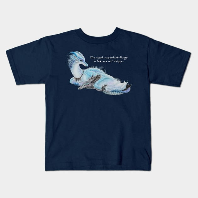 Icewing Sisters Snowfox and Snowowl Kids T-Shirt by Lycoris ArtSpark